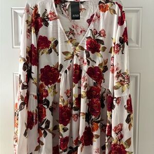 Floral V-Neck Blouse